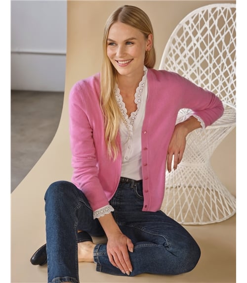 Cashmere V Neck Cardigan